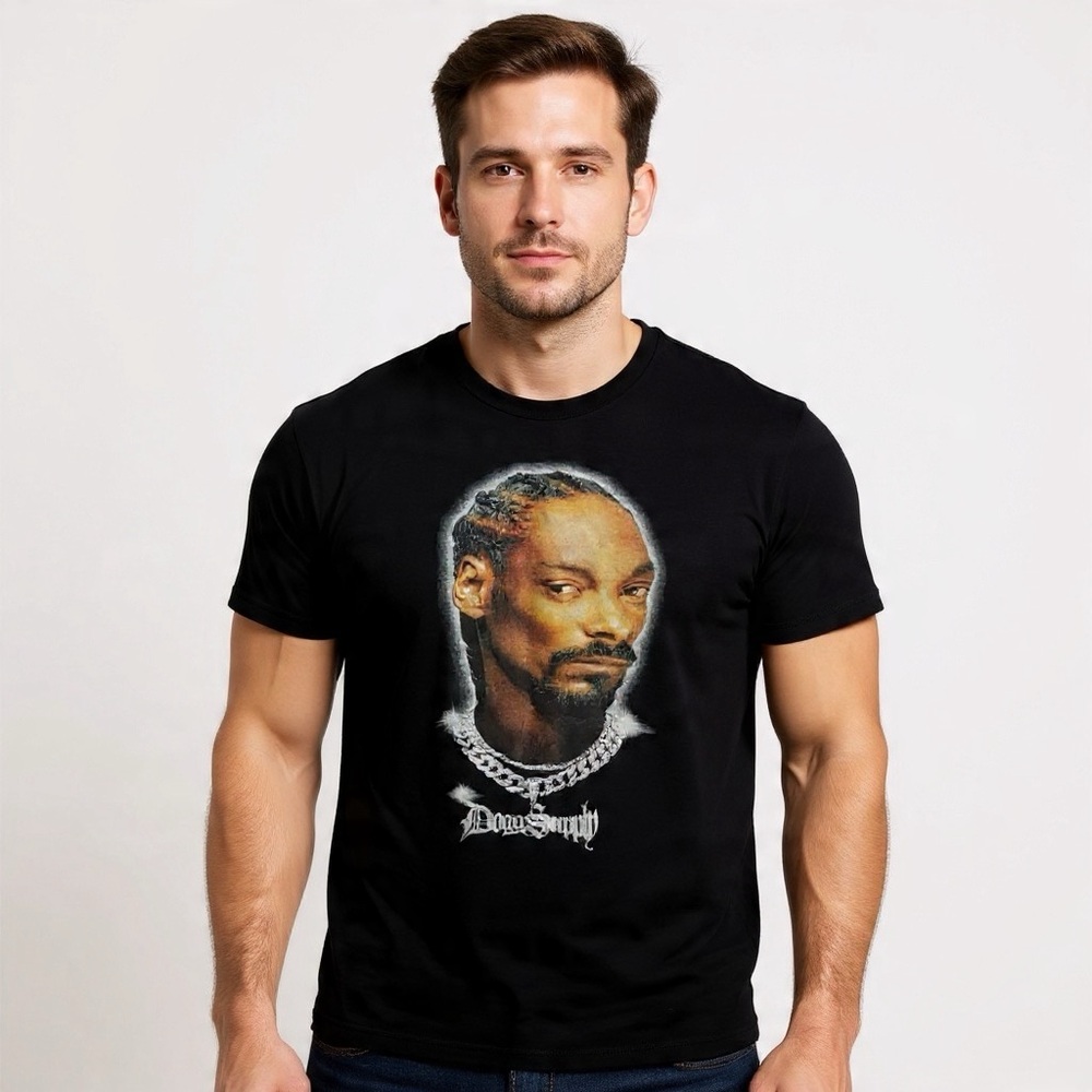Snoop Dog Graphic Tee Black Sz XL Rap Hip Hop Nostalgia Streetwear Shirt